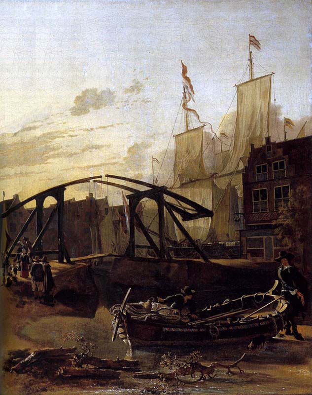 View of a Harbour in Schiedam